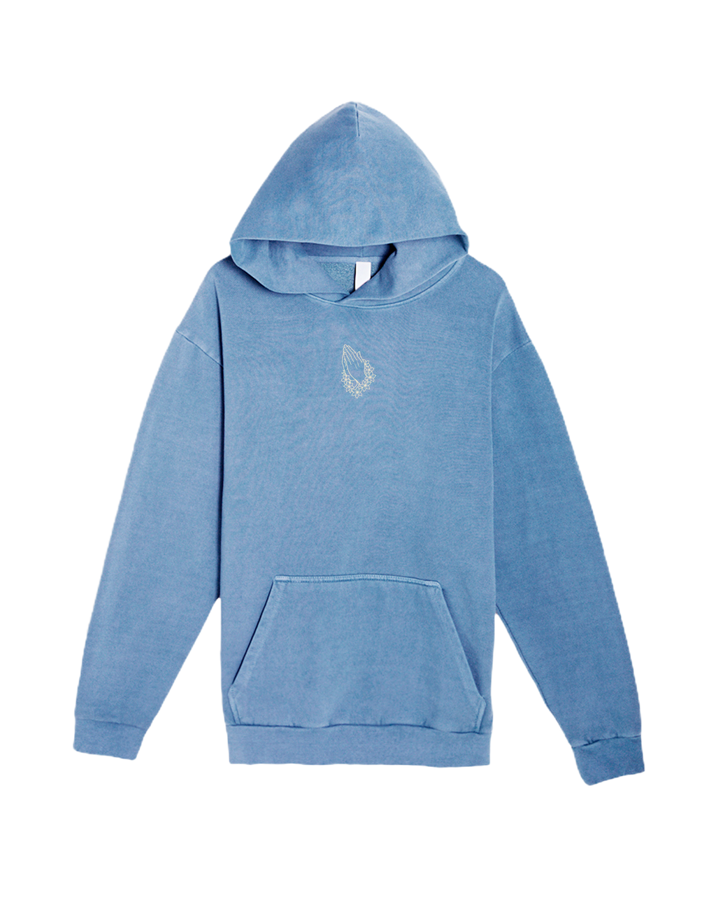 Lei Hands Pigment Dyed Hoodie - Pebble Blue