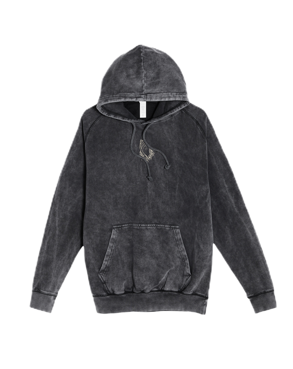 Lei Hands Vintage Raglan Hoodie - Black